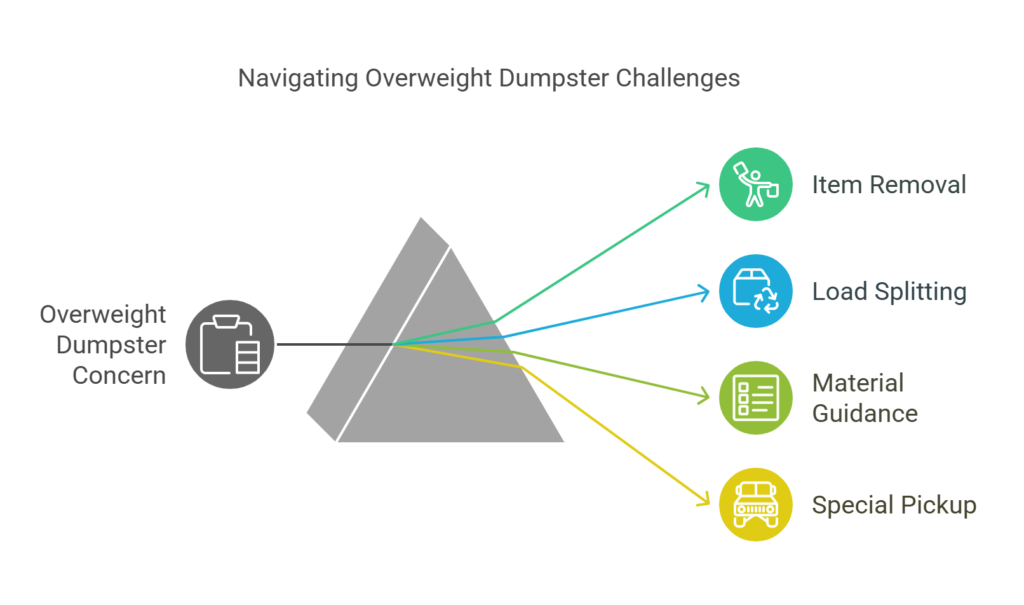 Working out options for overweight dumpsters with the rental company