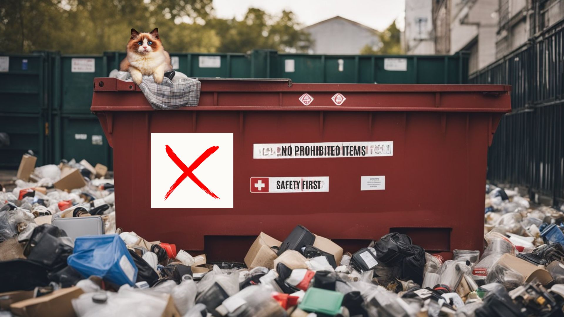 prohibited items in a dumpster