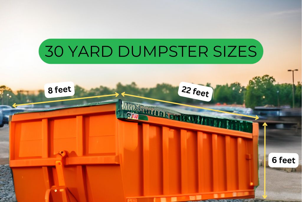 30 yard dumpster on site