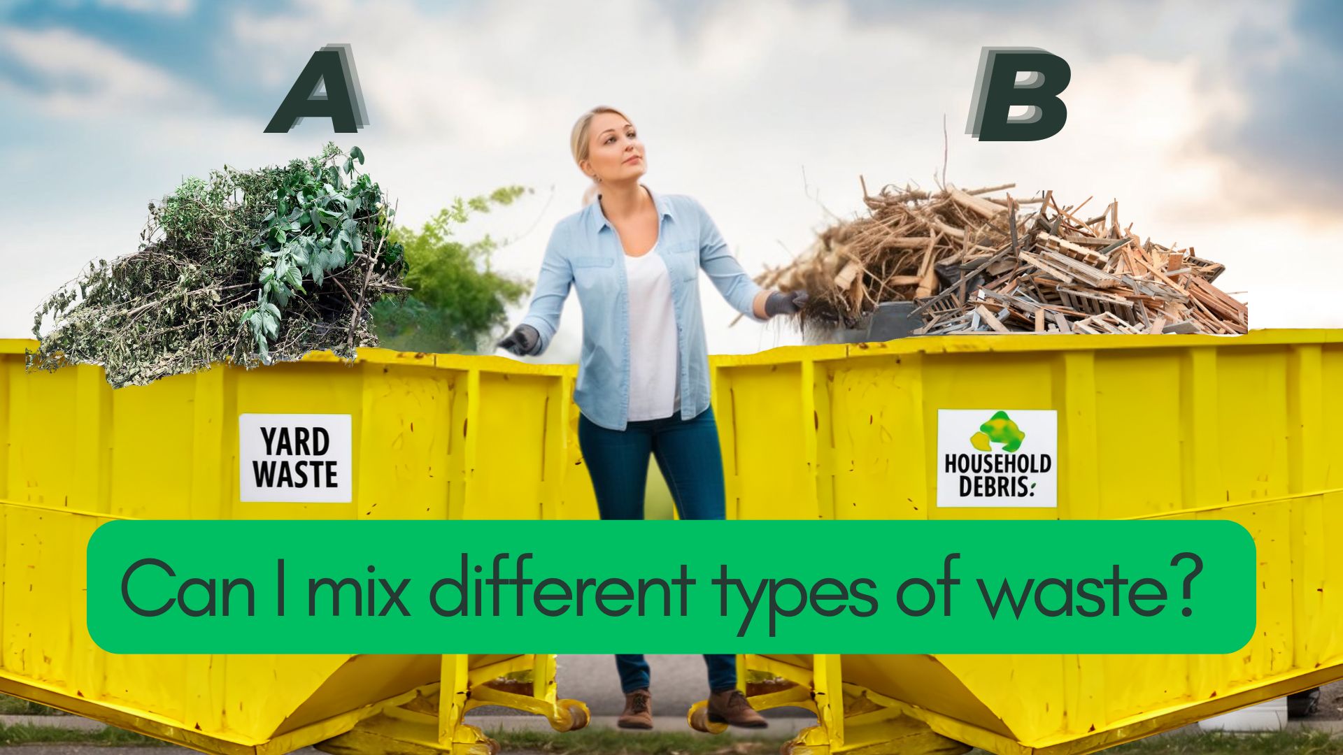 can I mix different types of waste in a dumpster