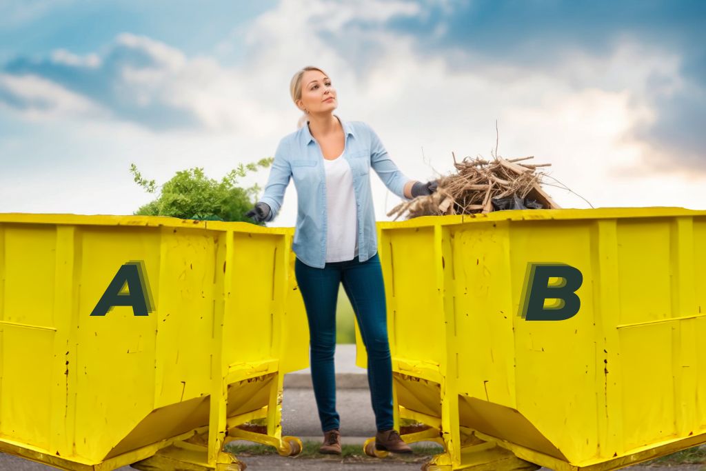 can I mix different types of waste in a dumpster