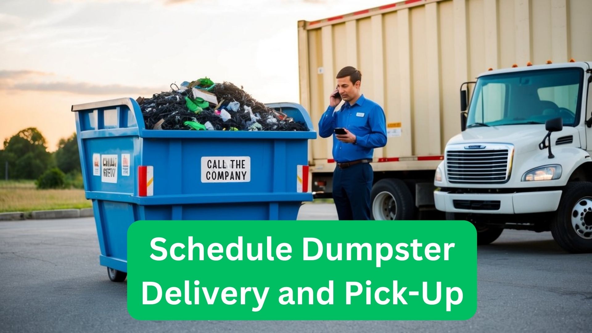 scheduling dumpster delivery and pick-up