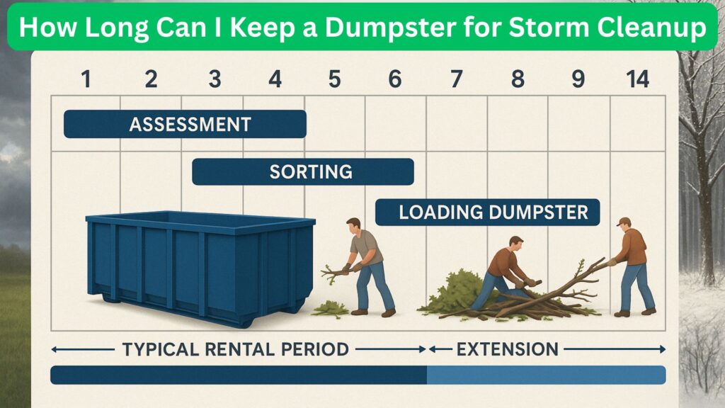 How Long Can I Keep a Dumpster for Storm Cleanup