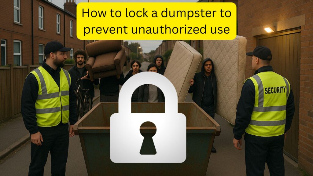 How to lock a dumpster to prevent unauthorized use