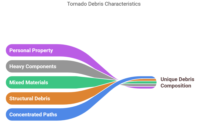 debris types from a tornado