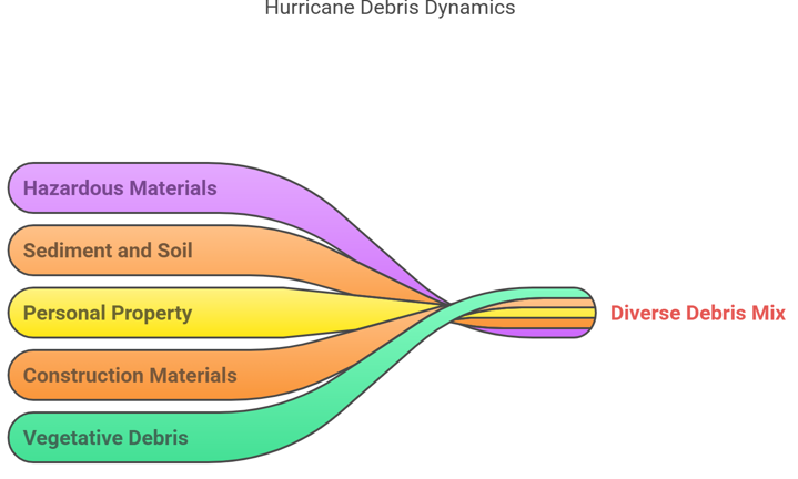 debris types from a hurricane
