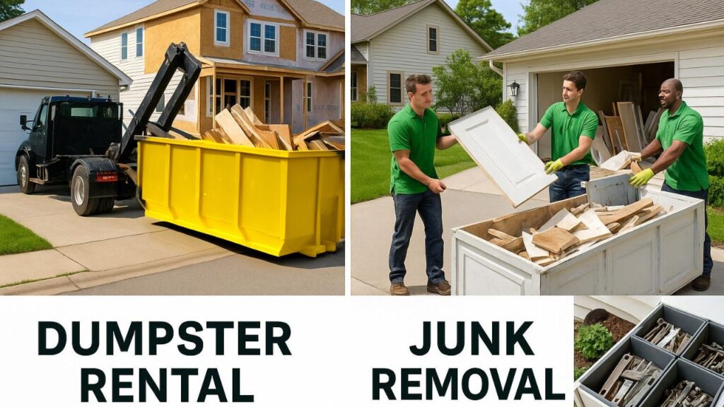 comparing dumpster rental vs junk removal services