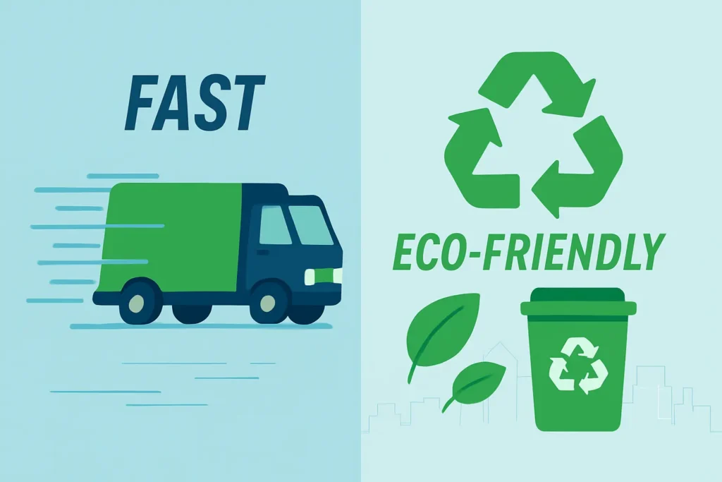 representation of customer needs such as fast dumpster delivery and eco-friendly waste management strategies