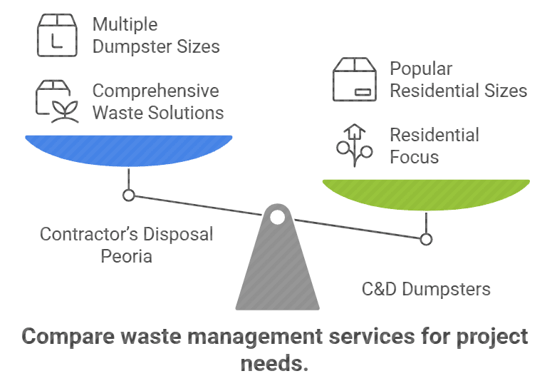 Contractor's Disposal Commercial focus compared to C&D Dumpsters Residential services