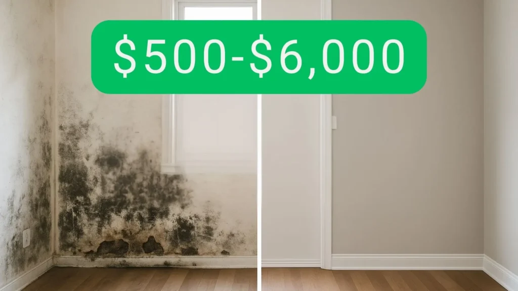 price range of $500 to $6000 for a household mold removal service