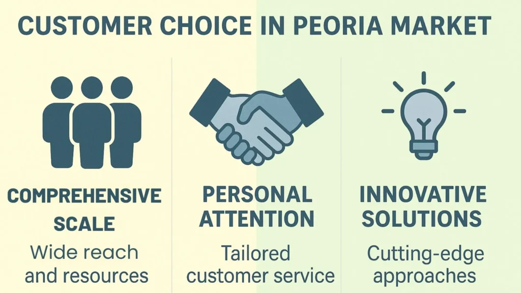 how dumpster rentals in Peoria compare for comprehensive service, personal attention and innovative approaches to solve customers' waste management needs