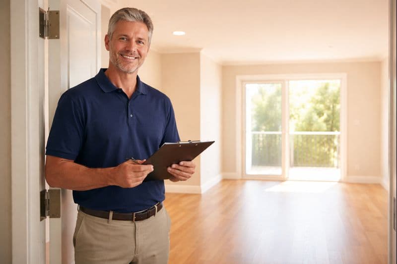 Peoria landlord completing rental property cleaning between tenants