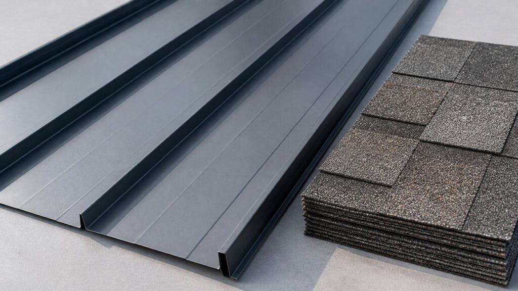 how do you minimize roofing waste through material selection comparing metal and asphalt roofing options