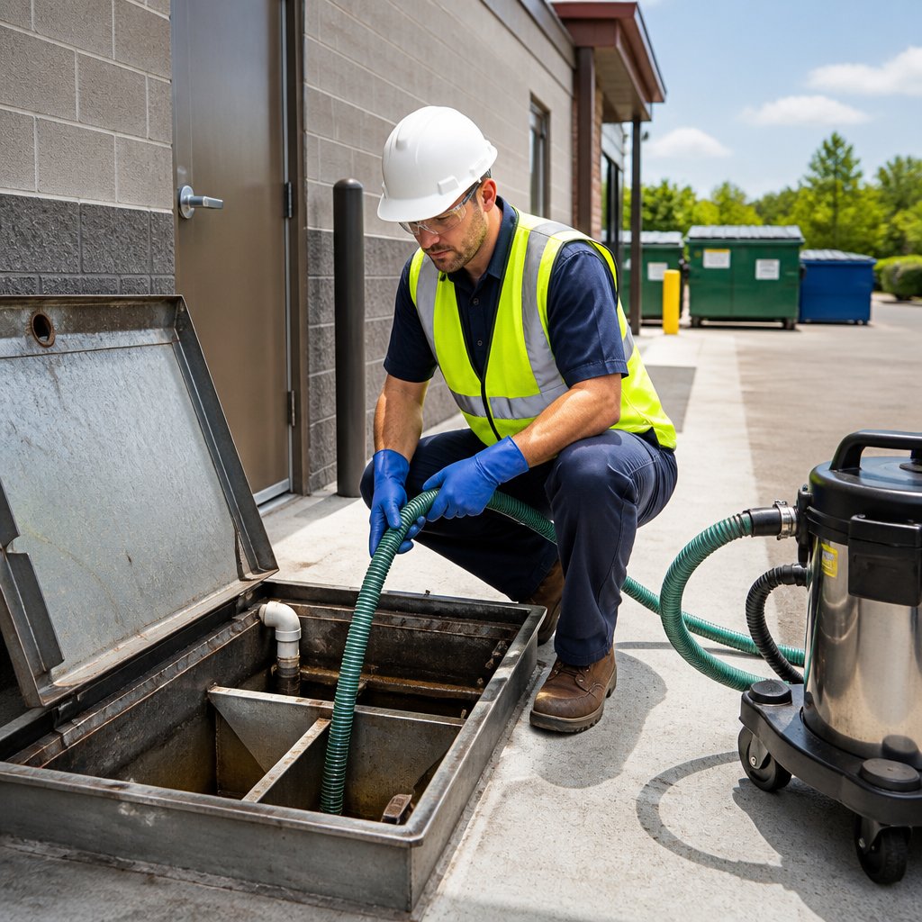 Grease interceptor maintenance for restaurant compliance